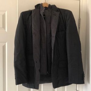 Black water resistant sports coat